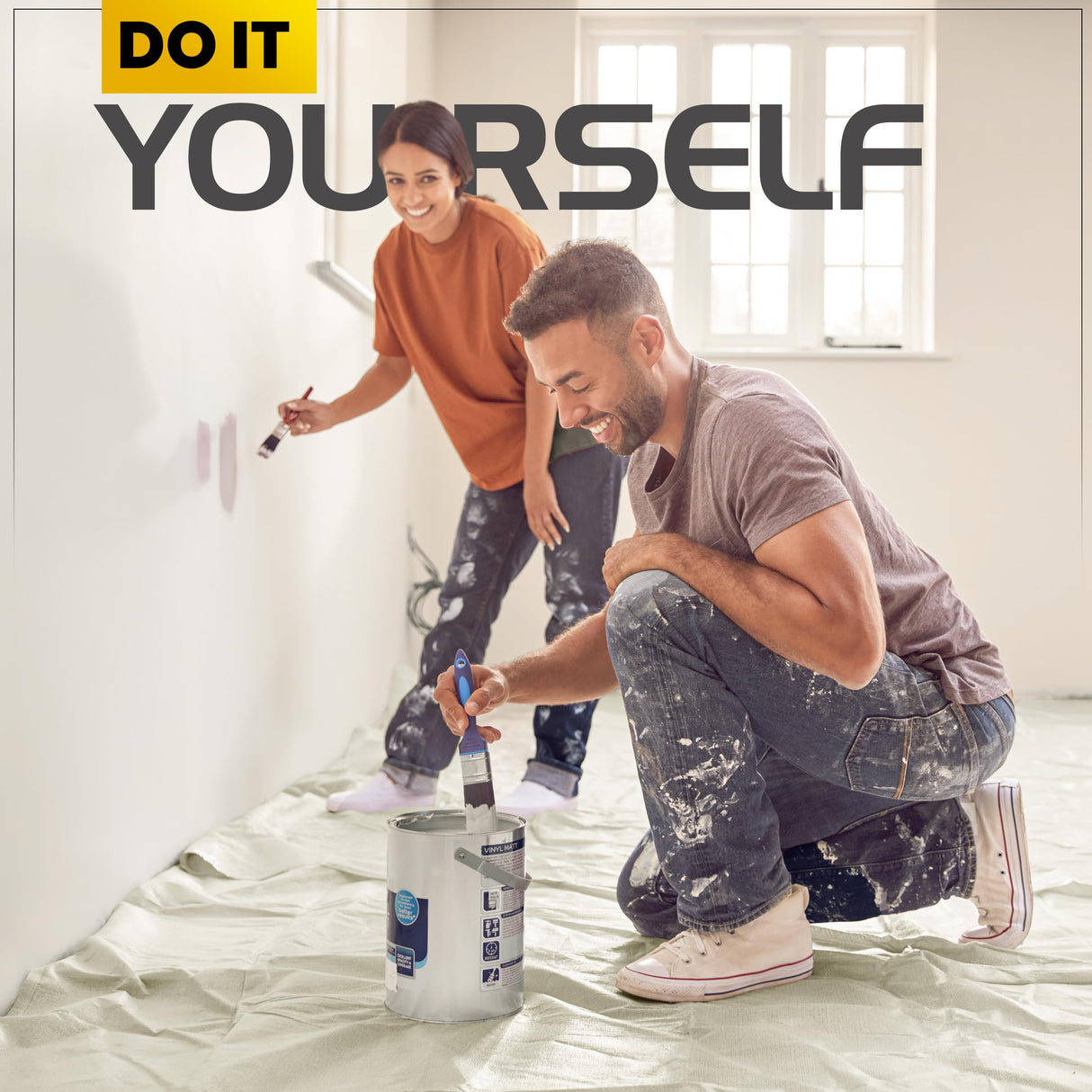 Utopia Drop Cloth for Painting (9x12 ft, 2 Pack) Washable and Reusable Drop Cloth for Painting, Furniture & Floor Protection Highly Absorbent Paint Cover - Thick Canvas Tarp for Outdoor and Indoor Use