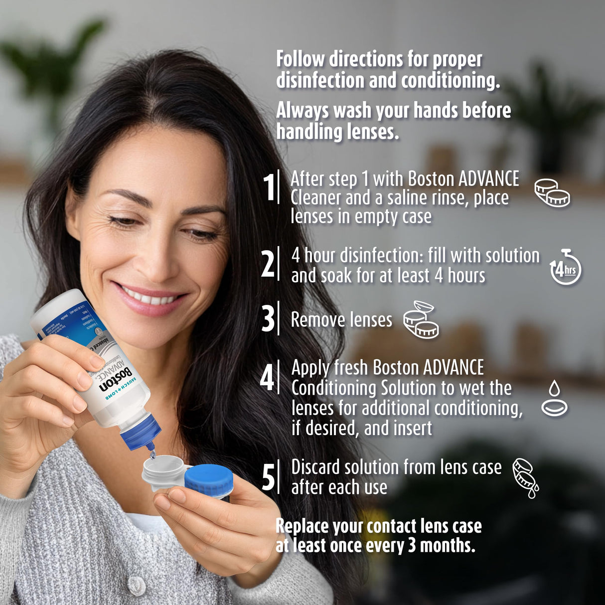 Boston ADVANCE Conditioning Contact Lens Solution for Rigid Gas Permeable Lenses from Bausch + Lomb, 3.5 fl. oz.