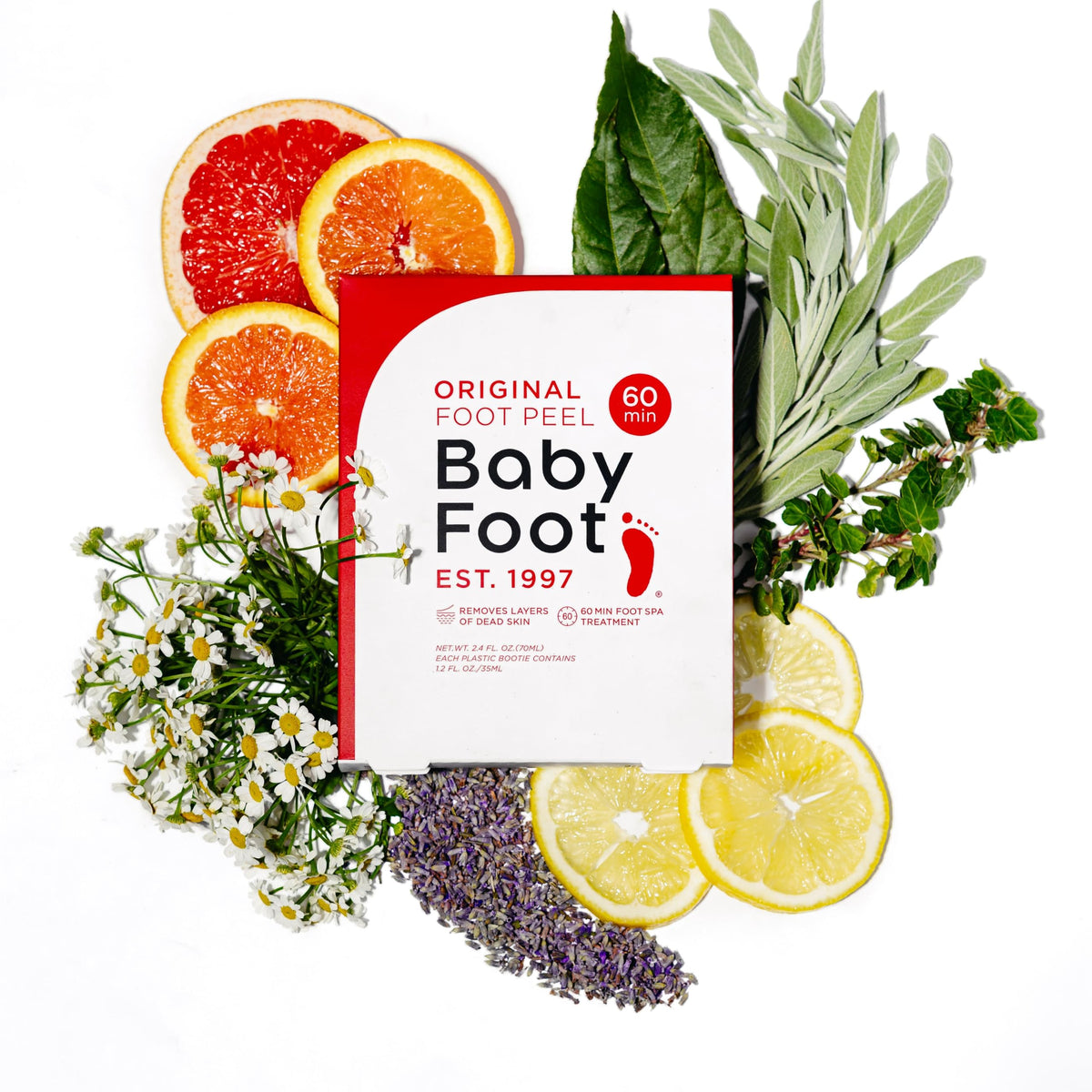 Baby Foot Original Exfoliation Foot Peel - For Rough Cracked, Dry Feet, Dead Skin Removal - Foot Peeling Mask for Baby Soft Feet - Spa Experience at Home & Gift Ideas - Lavender Scented