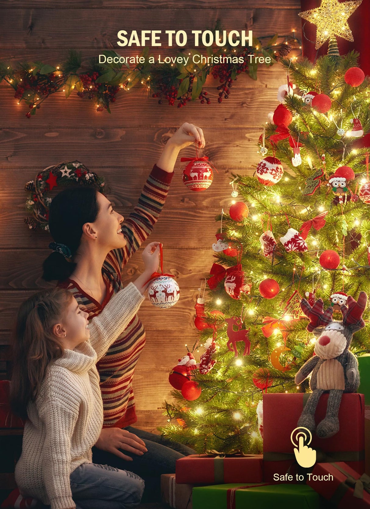 Cluster-Lights-Christmas-Tree-Lights-Outdoor, 1000 LED 50 Ft Christmas Firecrackers String Lights, 12 Modes Timer Remote Waterproof Plug in Twinkle Fairy Lights for Xmas Tree Garland Window Party