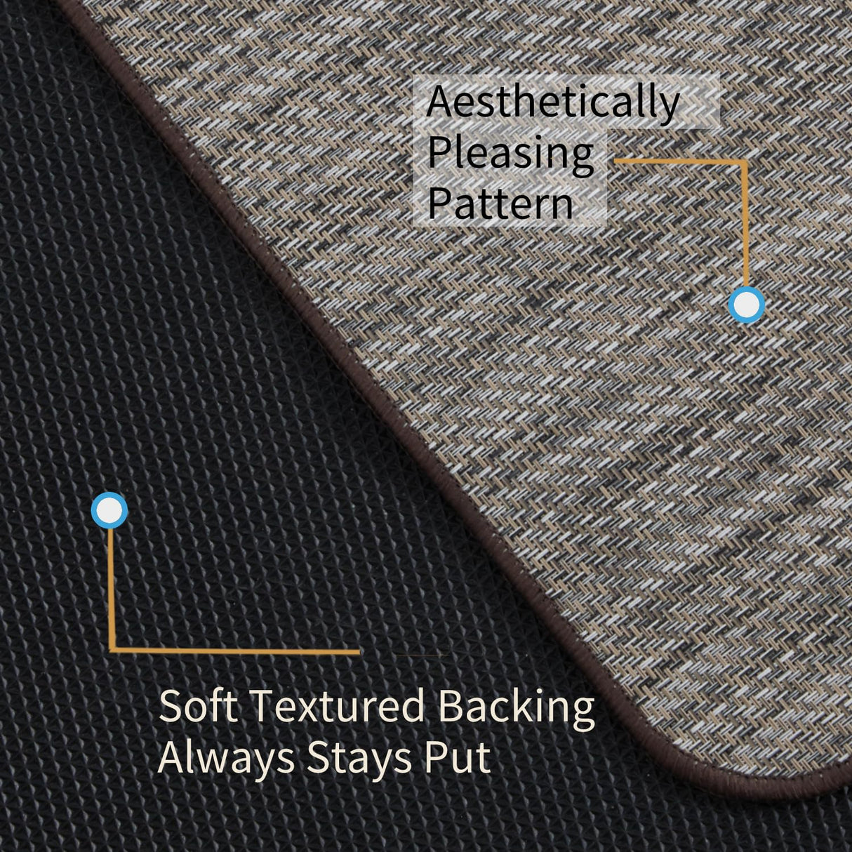 RccugmatS Chair Mat for Hardwood & Tile Floor, 36" x 48" Heavy Duty Office Chair Mat for Rolling Chairs, Anti Slip, Non-Curve, Floor Protector for Home Office, Gray Brown