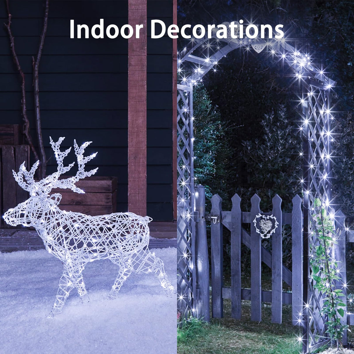 4 Pack White Fairy Lights Battery Operated with Remote, Waterproof 20FT 60LED Cuttable Twinkle Lights with Timer Indoor Outdoor, String Light for Bedroom, Classroom, Wedding, DIY, Christmas Décor