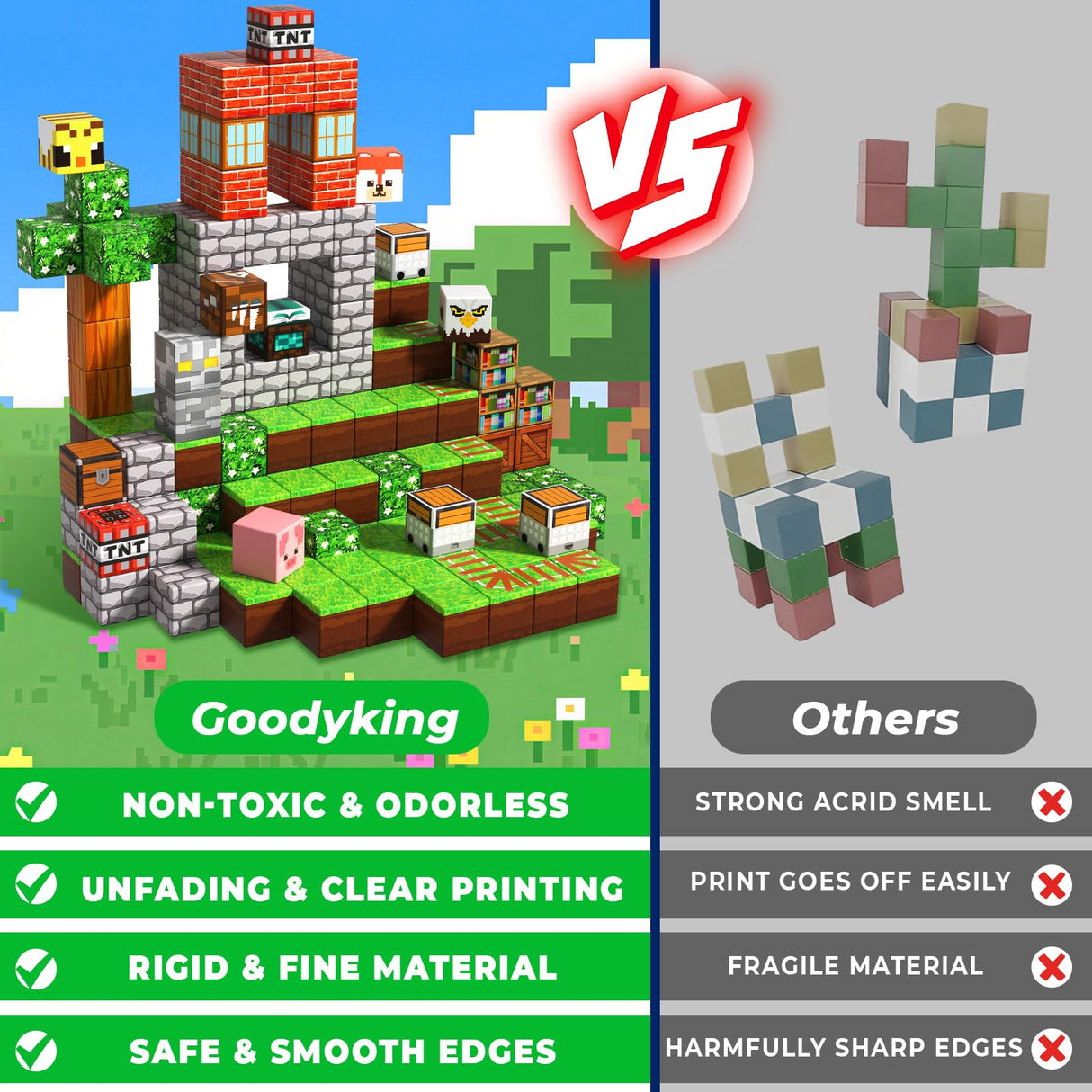 200PCS Magnetic Blocks - Forest Magnetic Building Blocks, Stacking Magnets for Kids, Strong Magnets, Sensory Toy for STEM Learning Toys for Kids 3+ Boys and Girls Christmas Birthday Creative Gifts