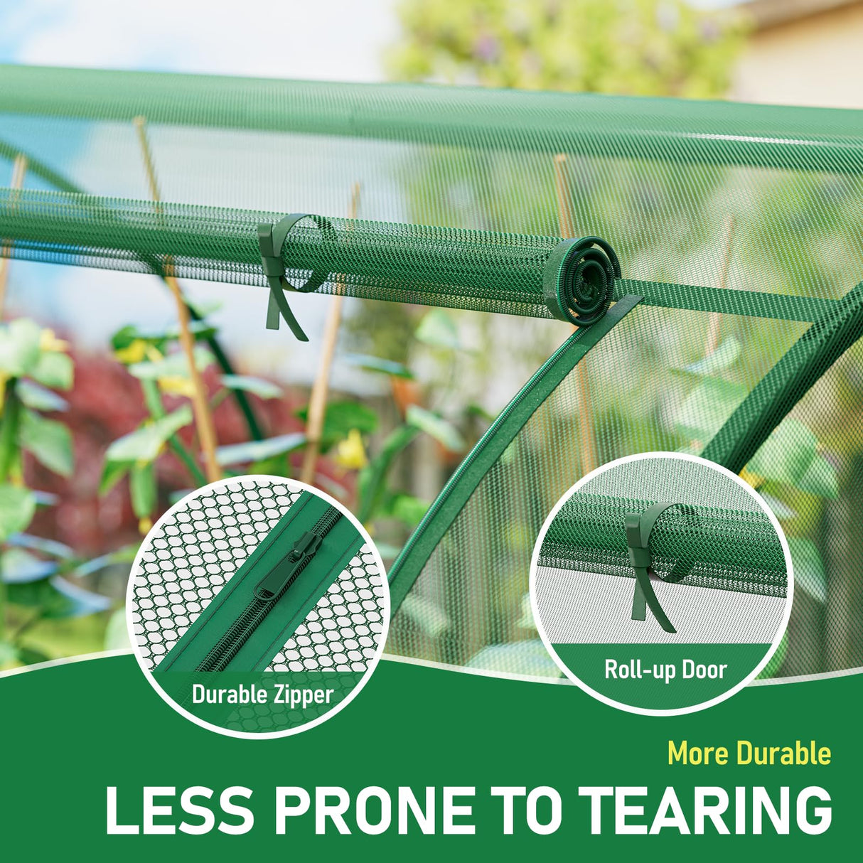 SPECILITE 98x49x49in Garden Plant Netting Mesh Cover for Raised Bed, Green