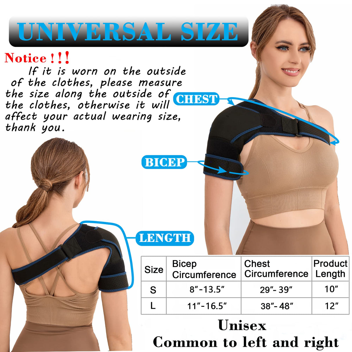 VISKONDA Shoulder Brace Sling Immobilizer and Compression Sleeve,Rotator Cuff Injury Supports for AC Joint Pain Relief,Arm Stability,Tear,Bursitis,Swelling,Tendonitis,for Men and Women (Large)