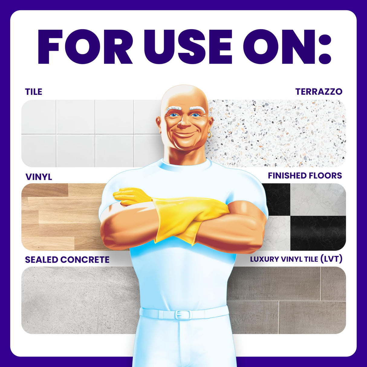 Mr. Clean PRO All Purpose Floor Cleaner, Bulk Liquid Concentrate for Cleaning Hardwood, Tile or Terrazzo Floors, Commercial Use, 1 gal (Case of 3)