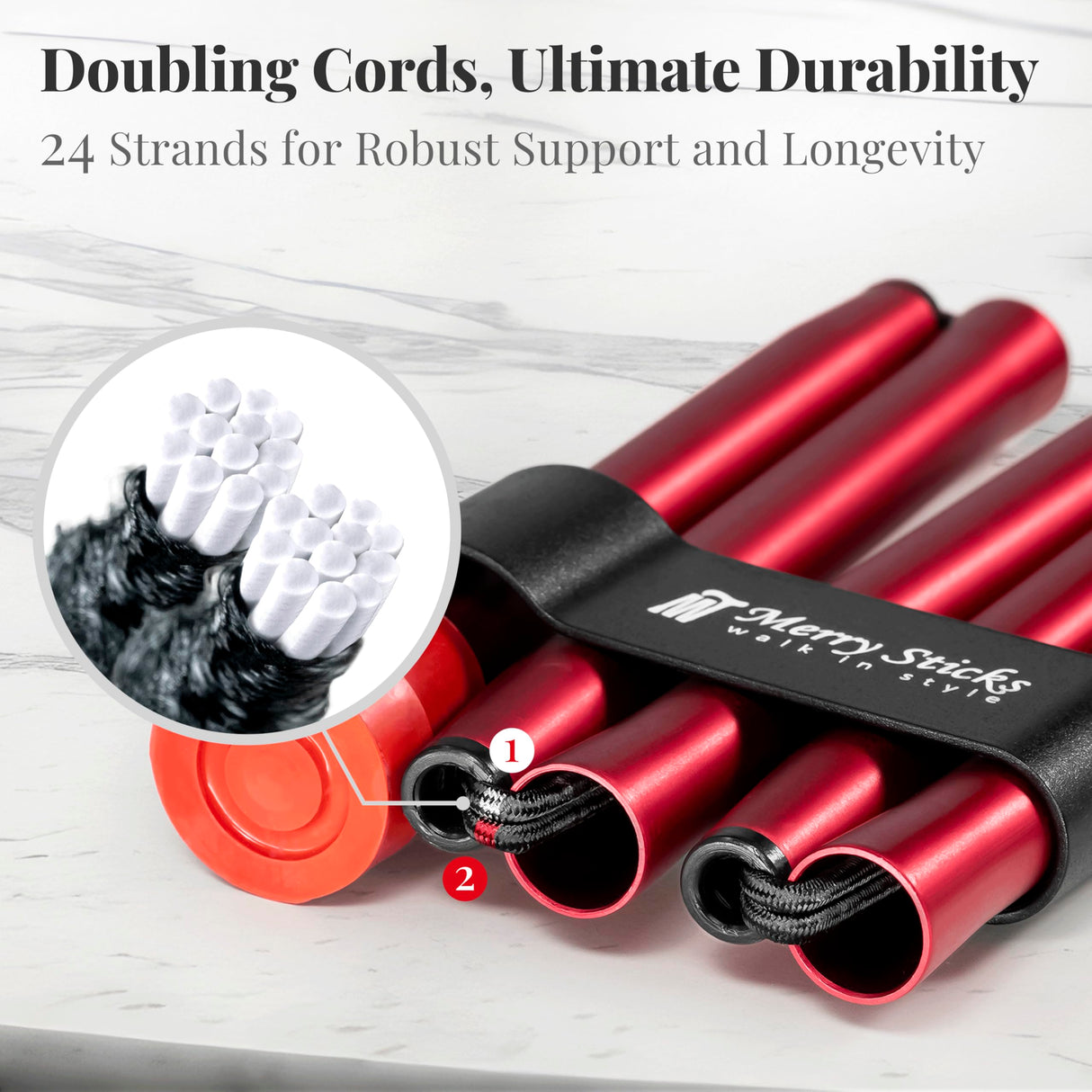 Merry Sticks Lightweight Foldable Walking Canes for Women and Men, Adjustable & Collapsible Walking Stick for Seniors, Balancing Mobility Aids, Ergonomic Handle & Wrist Strap - Sen Wood