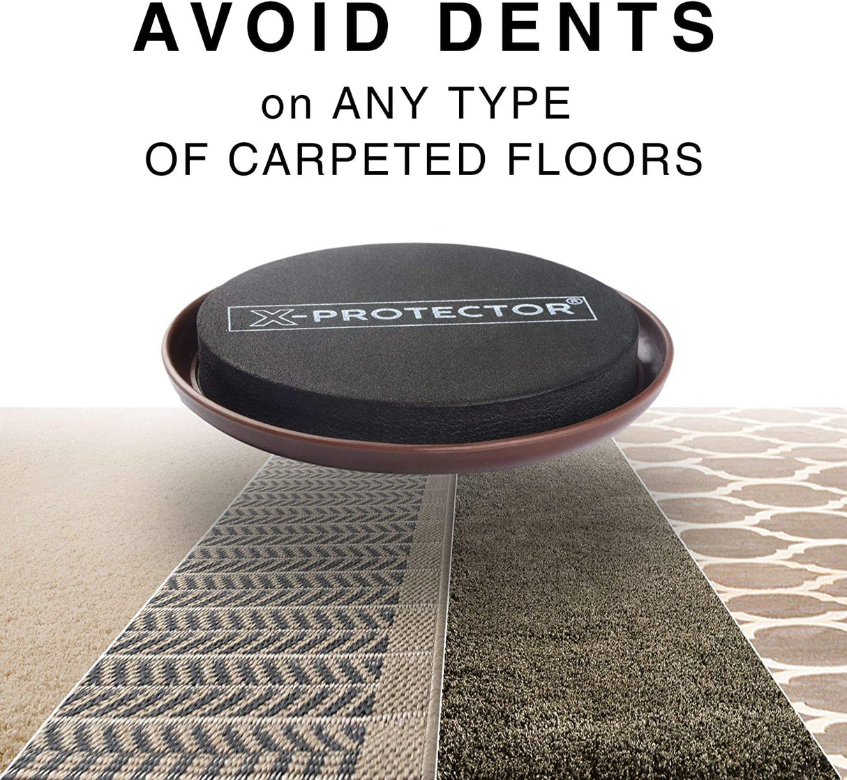 Furniture Sliders for Carpet X-PROTECTOR - 16 PCS Best Heavy Moving Pads 3 1/2" - Sliders for Furniture. Move Your Furniture Easy with Reusable Furniture Movers Sliders for Carpets!