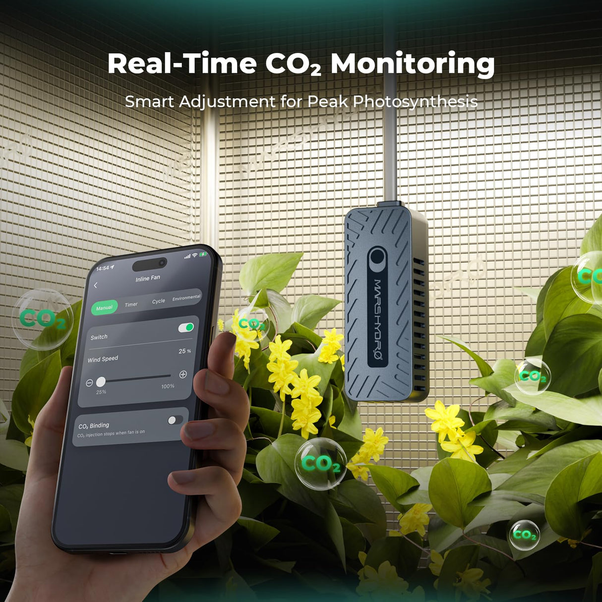 Mars Hydro PPFD CO2 Soil Sensor Kit Indoor Growing Environmental Monitor