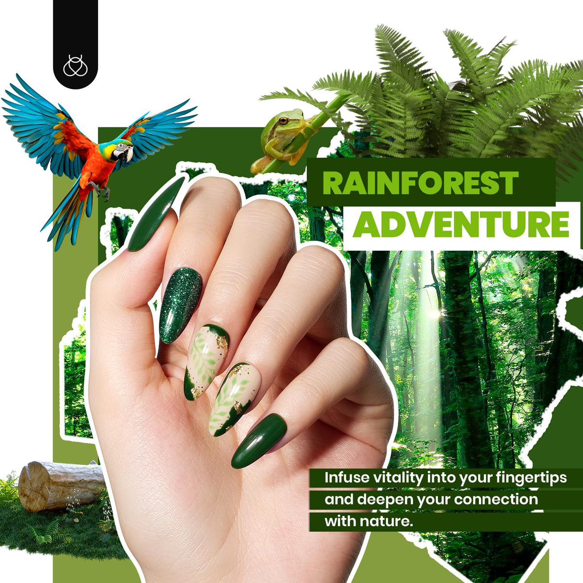 Beetles Gel Nail Polish Set, 53PCS Brown Green Blue Gel Polish Kit