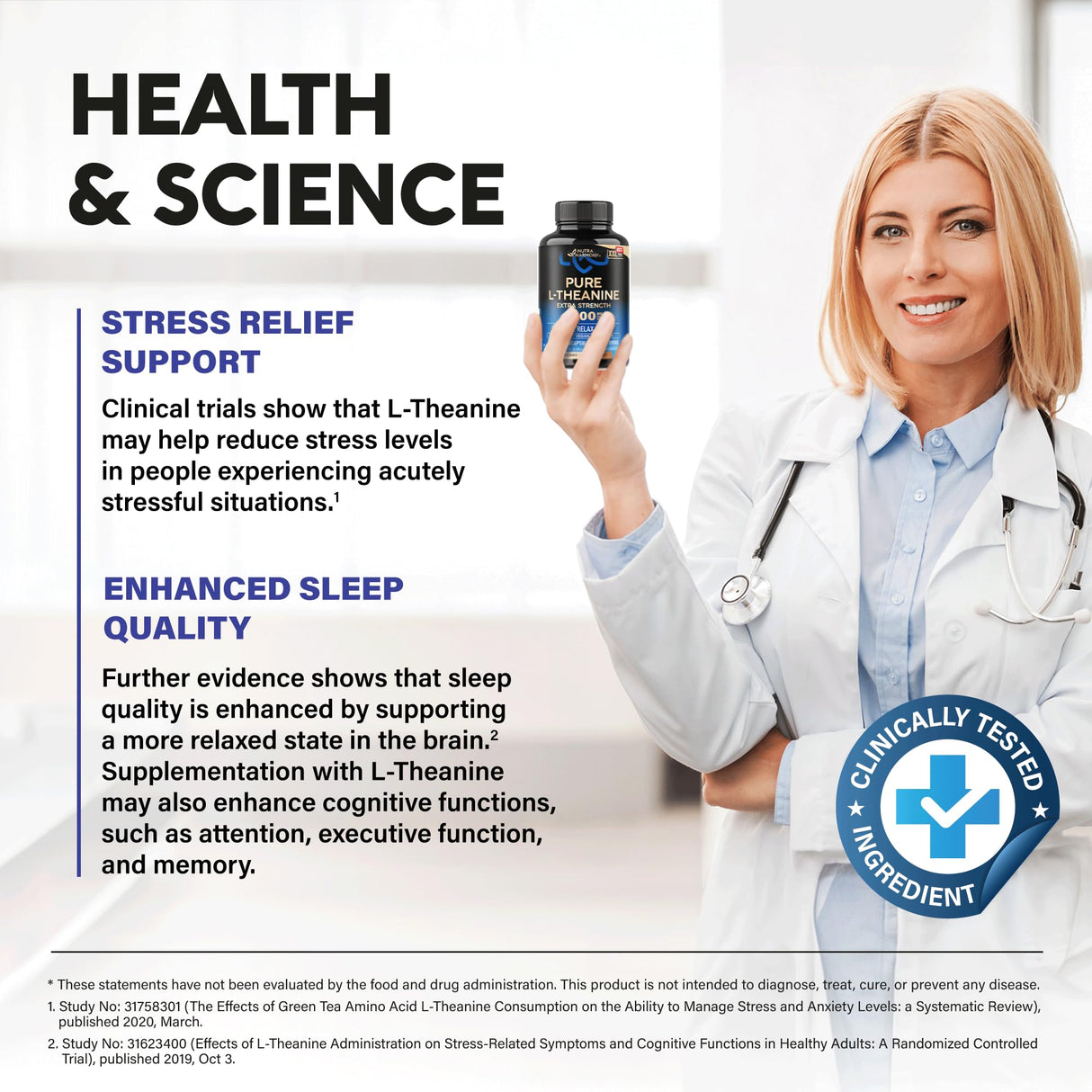 L Theanine 400 mg | L-Theanine Stress Relief | Extra Strength Supplement | Made in USA | Relaxation, Sleep & Calm Support | for Men & Women | Plant Based, Non-GMO & Gluten-Free | 240 Vegan Capsules