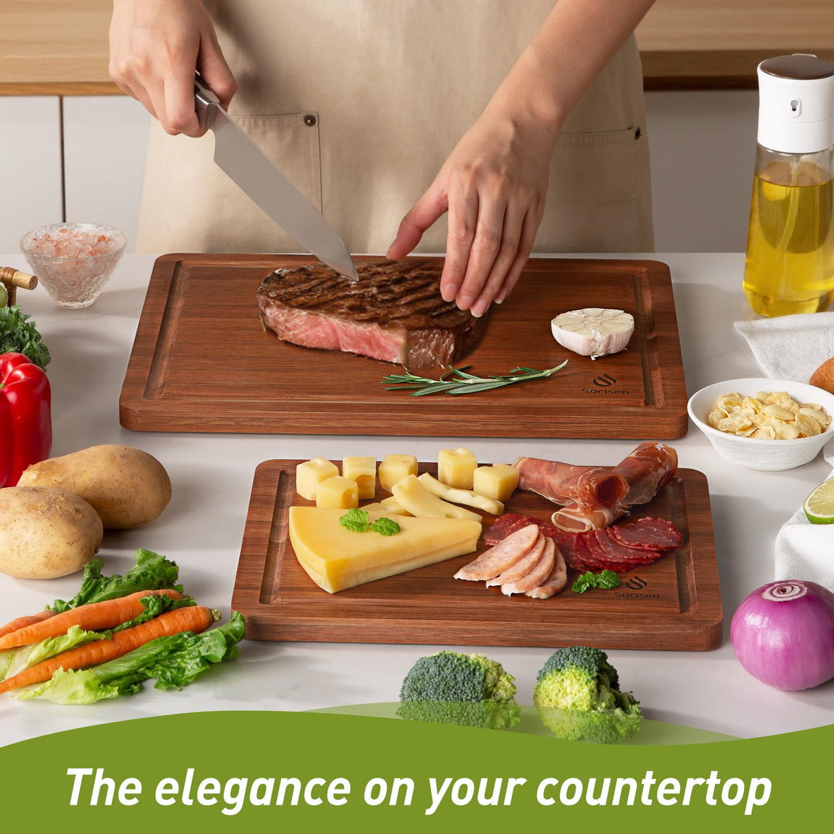 Bamboo Cutting Board Set Non Slip Feet Over Sink Gifts Best Mama Mommy Bonus Busy Mom Ever Christmas Xmas Birthday Law Step Stepmom Stepmother Who Have Everything Good Unique Useful Present