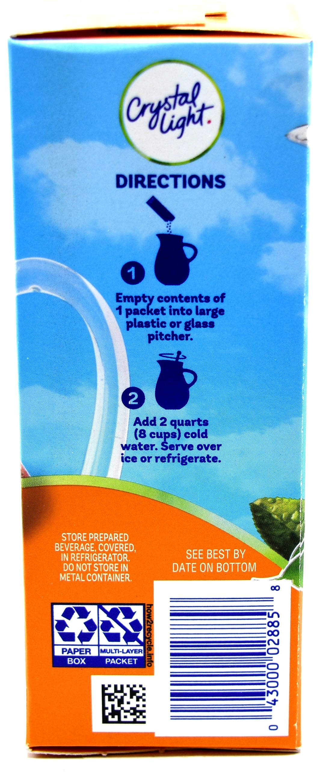 Crystal Light Green Tea Peach Mango Drink Mix (Makes 10-Quarts), 1.85-Ounce Canister (Pack of 4)