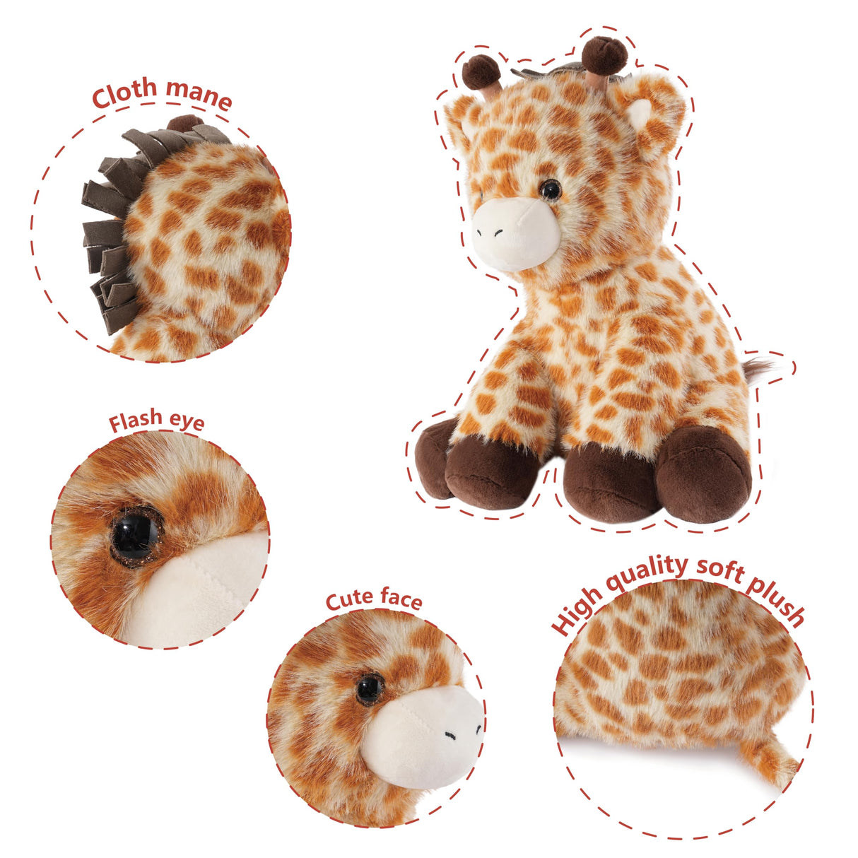 Niuniu Daddy 14" | 3.5 Pound Giraffe Weighted Plush Stuffed Animal, Heavy Giraffe Pillowfort Toys for Kids Adults, Weighted Beads for Stuffed Animals Body Pillow for Gift Birthday Christmas Holiday