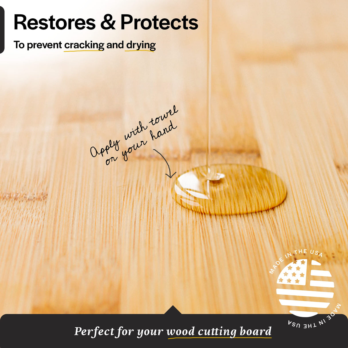 Thirteen Chefs Mineral Oil - 64oz Food Grade Conditioner for Wood Cutting Board, Countertop & Butcher Block, Lubricant for Knife or Meat Grinder - Safe USP Finish on Marble, Soapstone