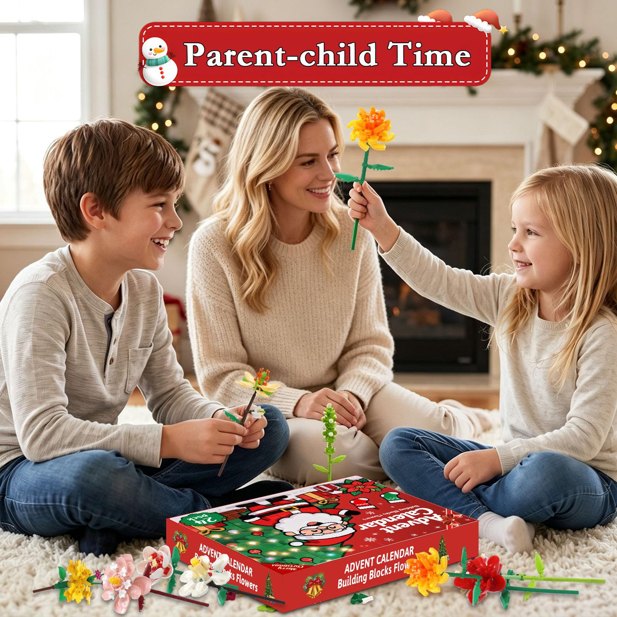 Flower Advent Calendar 2026 – 24-Day Christmas Countdown Building Set
