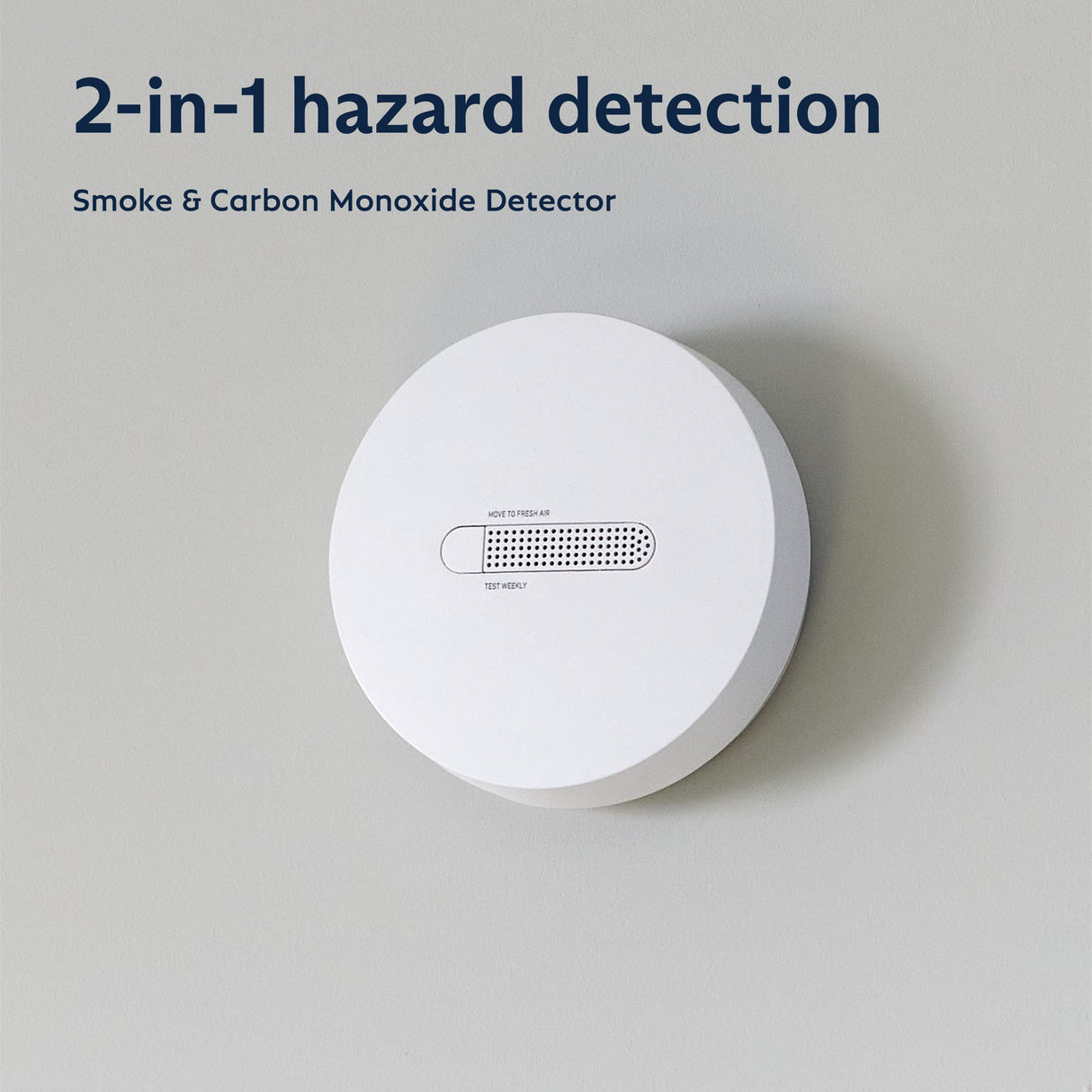 SimpliSafe Smoke & Carbon Monoxide Detector & Motion Sensor - Compatible with Gen 2 Home Security System,White