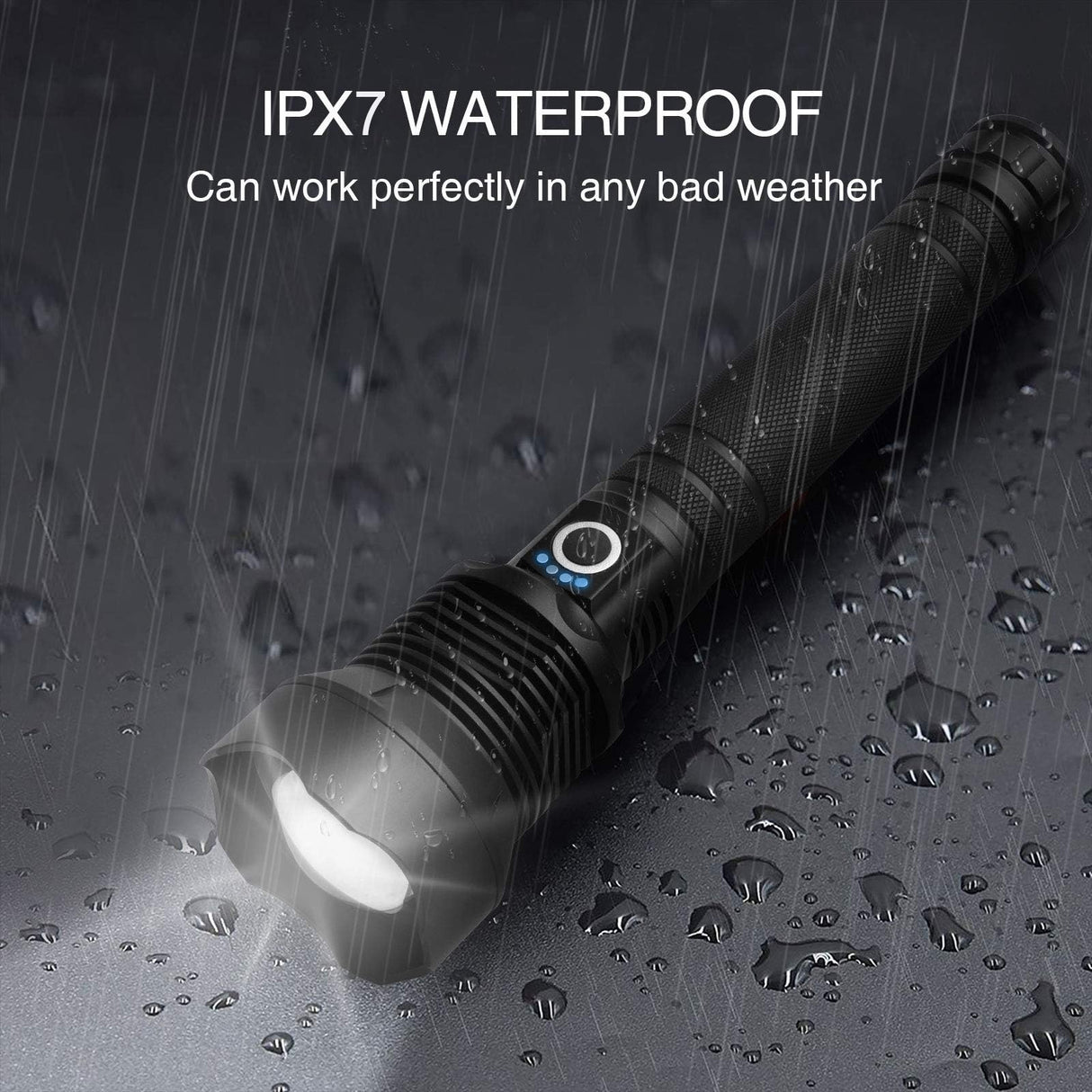 Lylting Rechargeable LED Flashlights High Lumens, 99,000 Lumens Super Bright Flashlight with 5 Modes & Waterproof, Powerful Handheld Flashlight for Camping Emergencies
