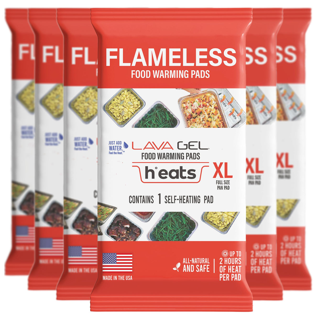 Flameless Food Warming Pads (6 Pack) - Food Warmers for Parties Buffet Disposable - Party Buffet Servers and Warmers for Full Size Pans - Heating Pads for Chafing Dish- Must-Have Catering Supplies
