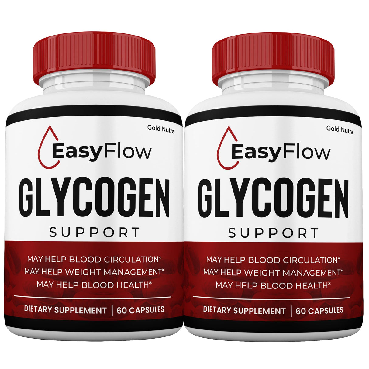 Gold Nutra (2 Pack) EasyFlow Blood Support Capsules, Easy Flow Glyco Pills, Glyco Optimizer Capsules Glycogen Supplement, 2 Months Supply