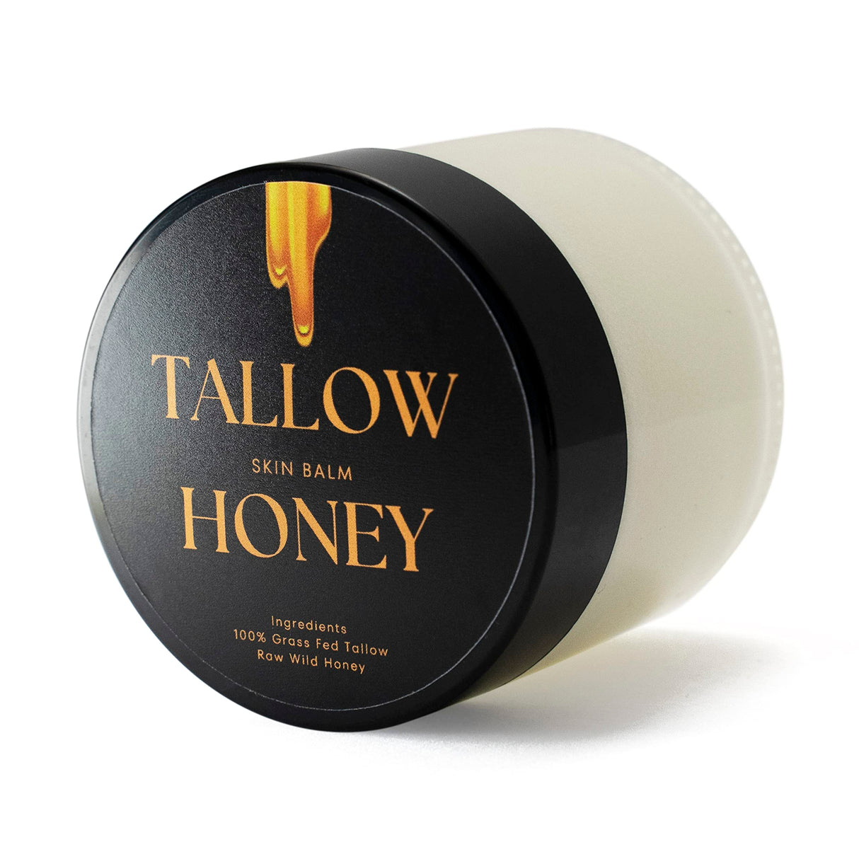 3 Pack Tallow Honey Moisturizer | Only 2 Ingredients: 100% Grass-Fed Tallow + Raw Wild Honey | Handmade in USA | Unscented Face & Body Balm – 2 oz