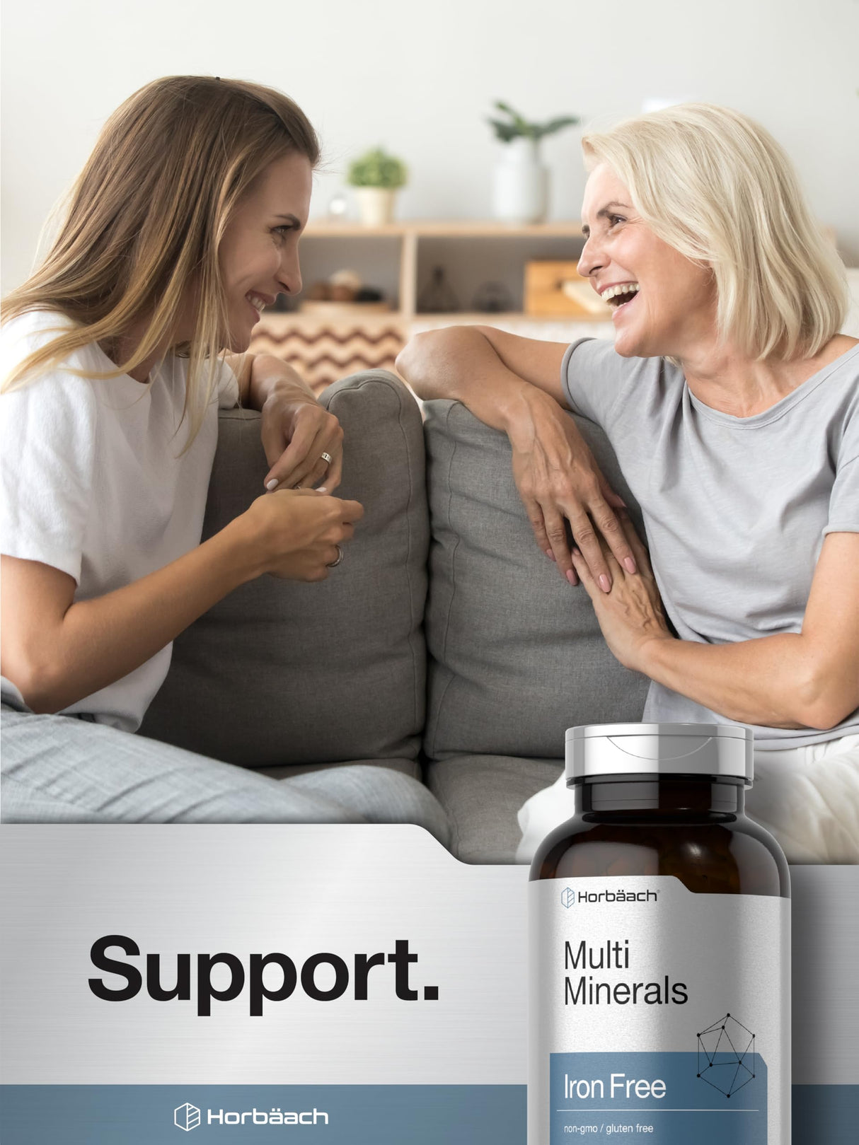 Horbäach Multi Minerals Supplement | 250 Capsules | Iron Free | Daily Mineral Complex for Men and Women | Non-GMO & Gluten Free