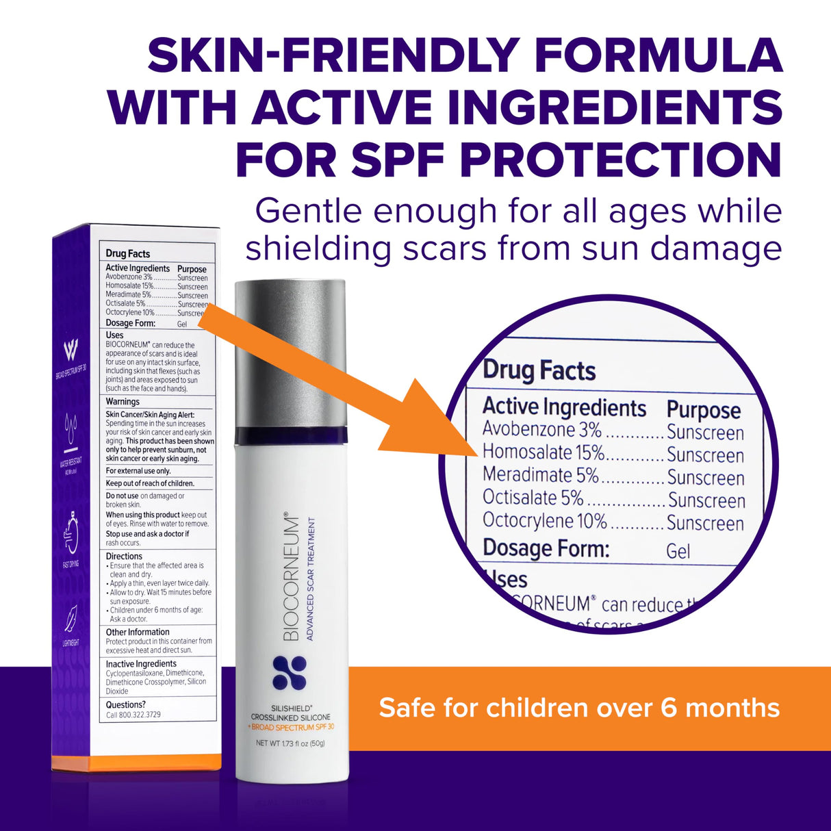 Advanced Scar Treatment with Silishield® & SPF 30 20g – Made in the USA, Fast-Drying, Water-Resistant Silicone Scar Gel - Surgeon Recommended for New & Old Scars - Suitable for Children Over 6 Months