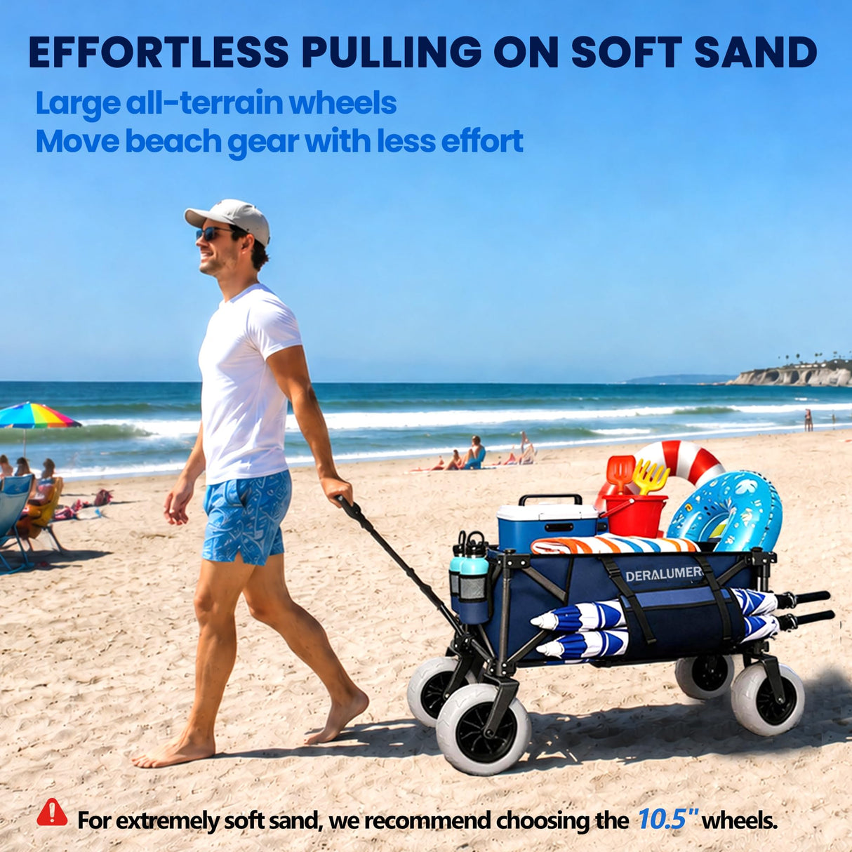 X800 Heavy Duty Beach Wagon with Flat-Free 9x4 PU Wheels