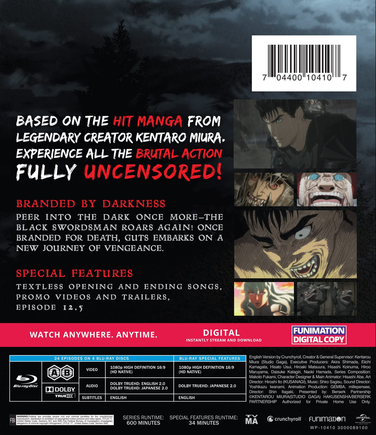 Berserk (2016): The Complete Series - Essentials Blu-ray + Digital