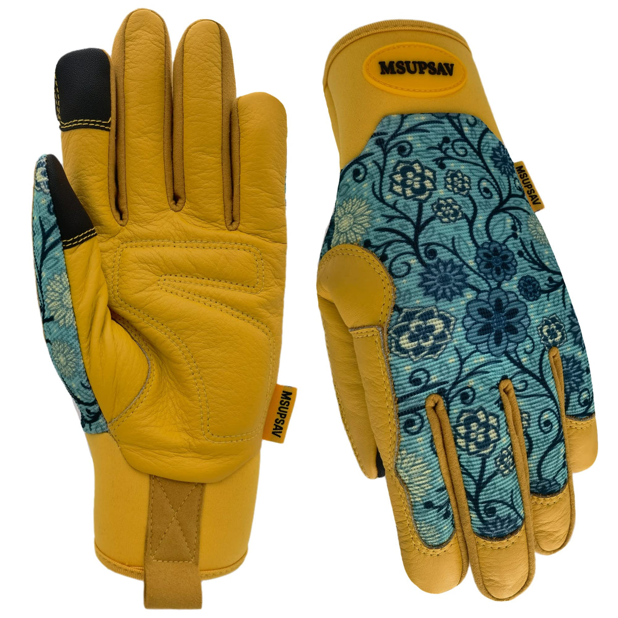 MSUPSAV Puncture Resistant Gardening Gloves,Work Glove,Blue,Medium