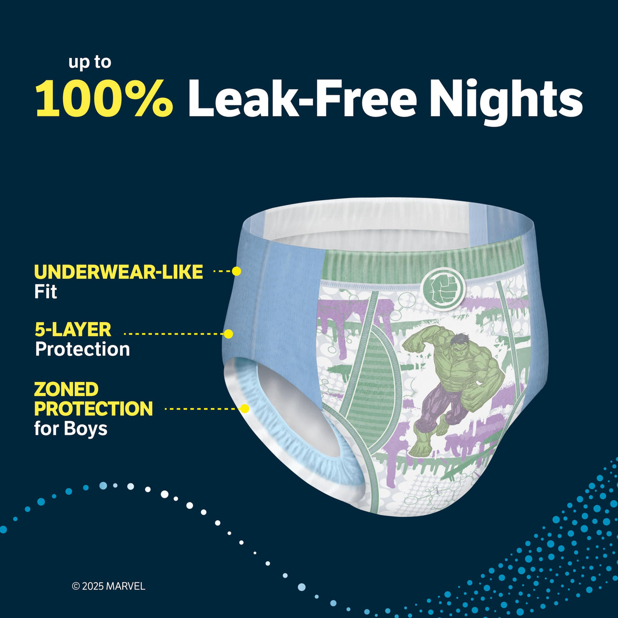 Goodnites Boys' Bedwetting Underwear, Size S/M (43-68 lbs), 76 Ct (2 Packs of 38), Packaging May Vary