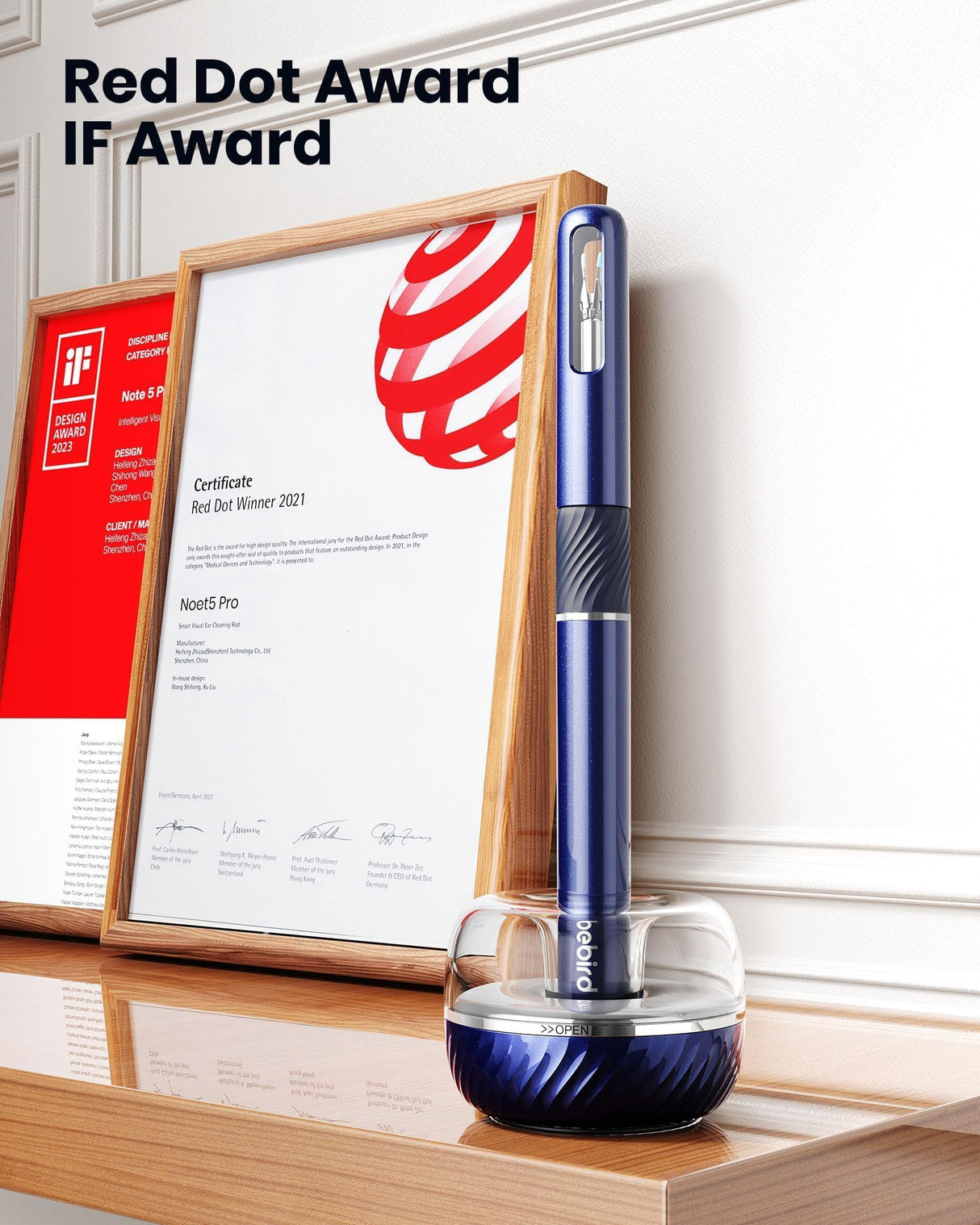 BEBIRD Note 5 Pro Ear Canal Cleaner: FHD Camera with Omnidirectional Tweezers, IoT-Enabled Otoscope Support Remote Videos, Magnetic On/Off Cap, Ear Hygiene StorageBase