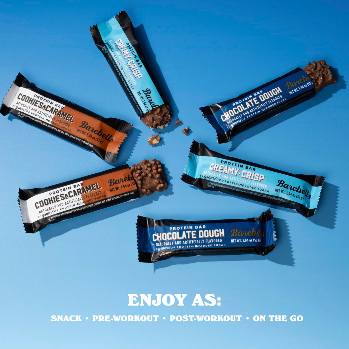 Barebells Starter Pack (3 Mix Pack) – 36 Total Bars, High Protein Snacks, with 20g Protein & No Added Sugar – On-the-Go Breakfast or Post-Workout Treat, Cookies and Caramel, Creamy Crisp, Brownie Dough