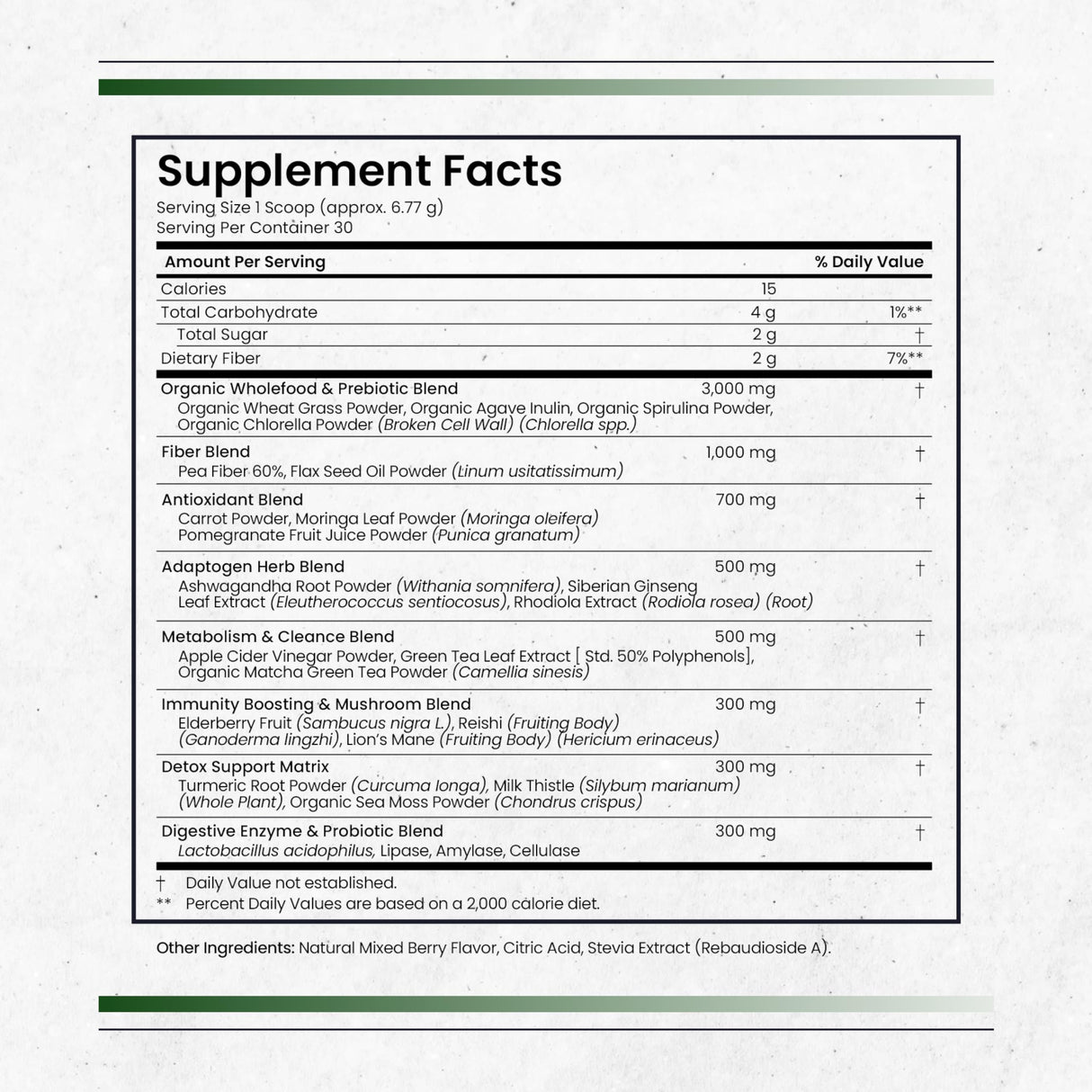 Nature's Pure Blend Super Greens Powder – Organic Greens Superfood Powder Supplements for Green Juice & Smoothie – Probiotic - Drink Mix for Energy Wellness and Digestion (Matcha Flavor, 30 Servings)