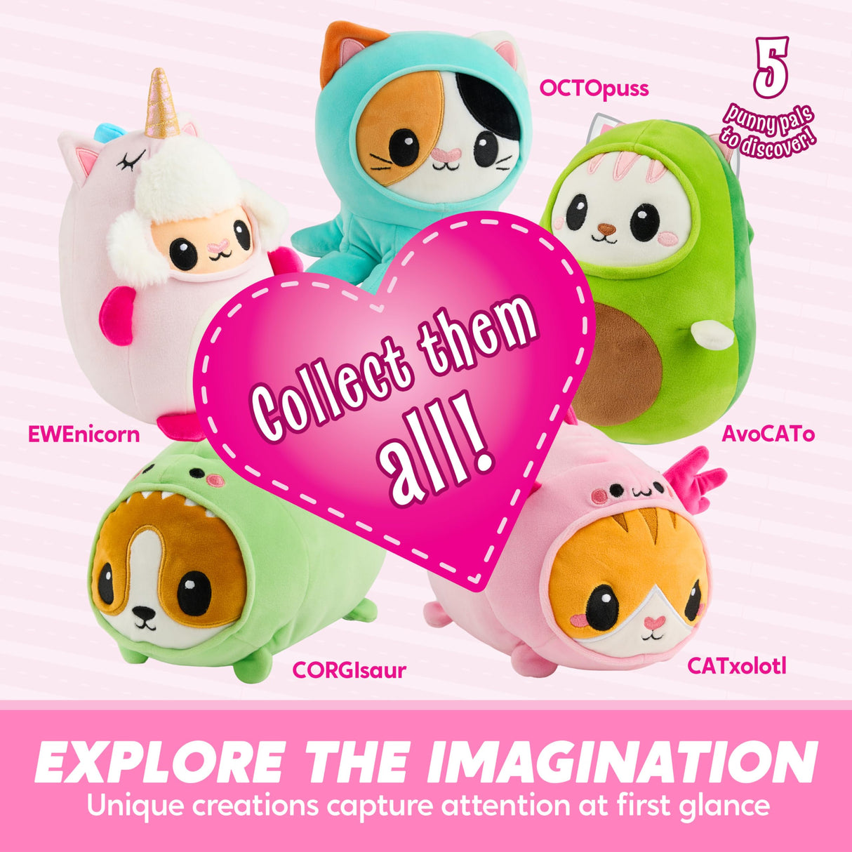 JOYIN Axolotl Plush Toy, Kawaii Axolotl Cat Plush Toy, 11" Soft Plushie, Cute Stuffed Animal Pillow for Kids and Adults, Birthday Gift for Boys and Girls Gift for Christmas