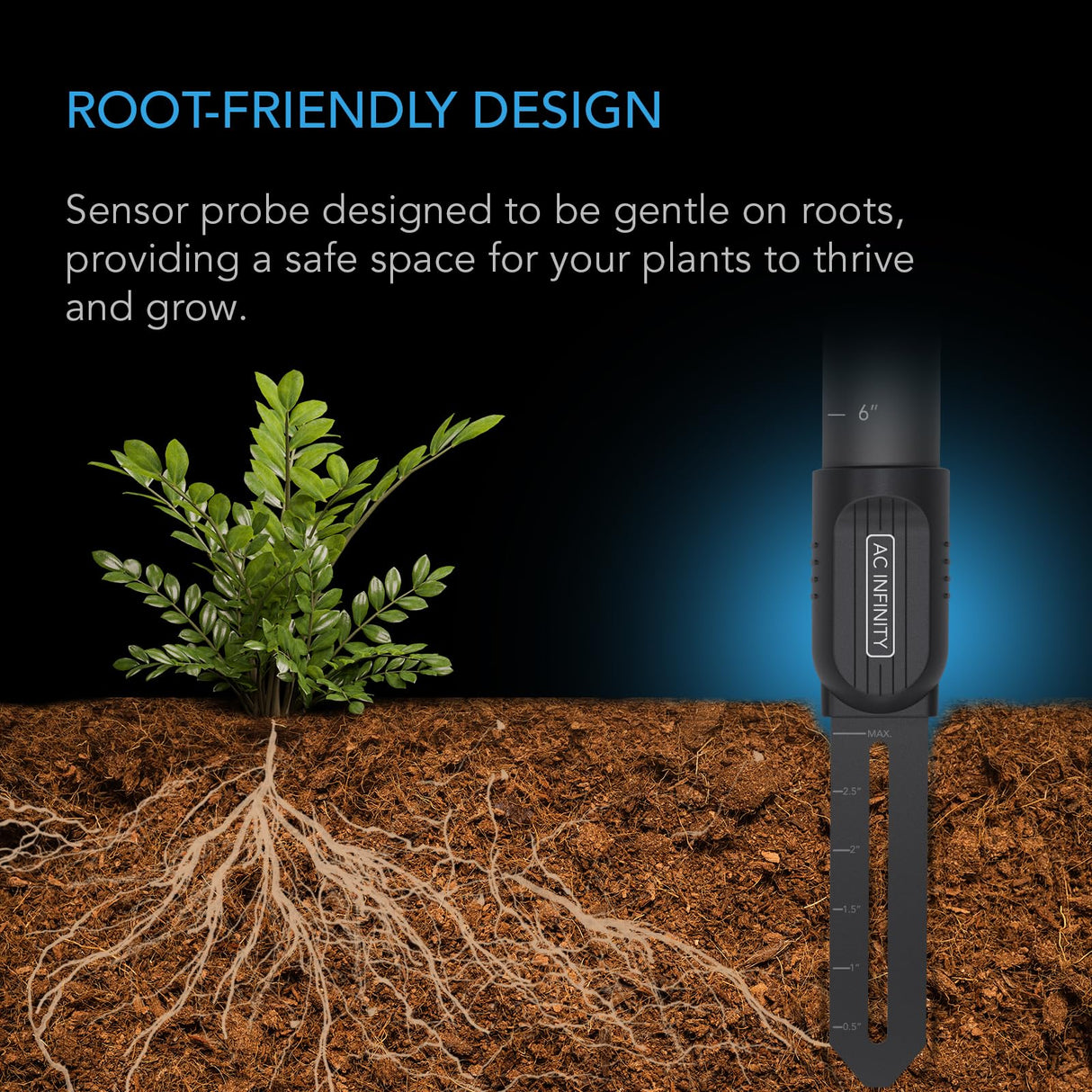 AC Infinity Soil Sensor Probe Exclusively for AI Controllers