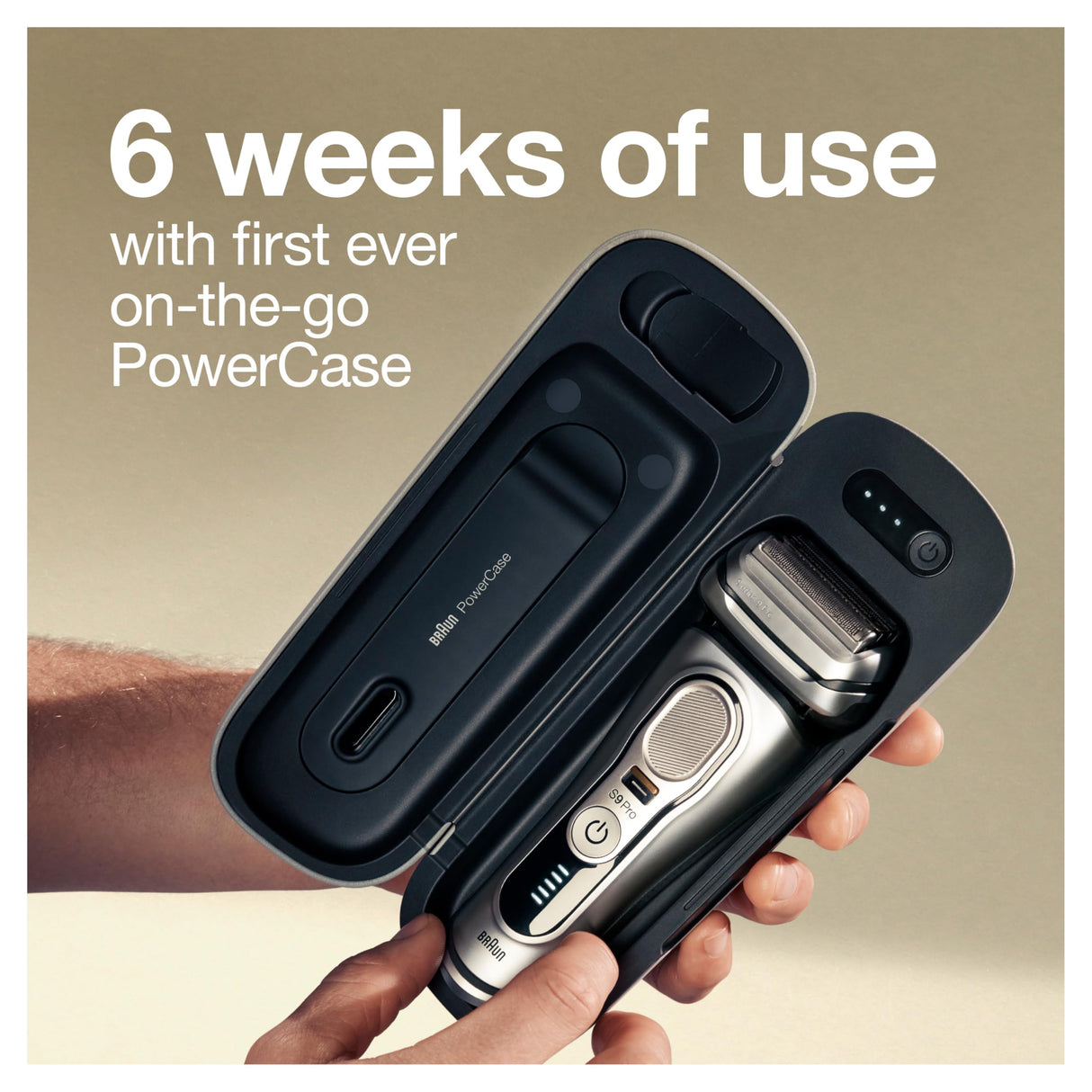 Braun Electric Razor for Men, Waterproof Foil Shaver, Series 9 Pro 9477cc, Wet & Dry Shave, with Portable Charging Case, ProLift Beard Trimmer, 5-in-1 Cleaning & Charging SmartCare Center, Silver