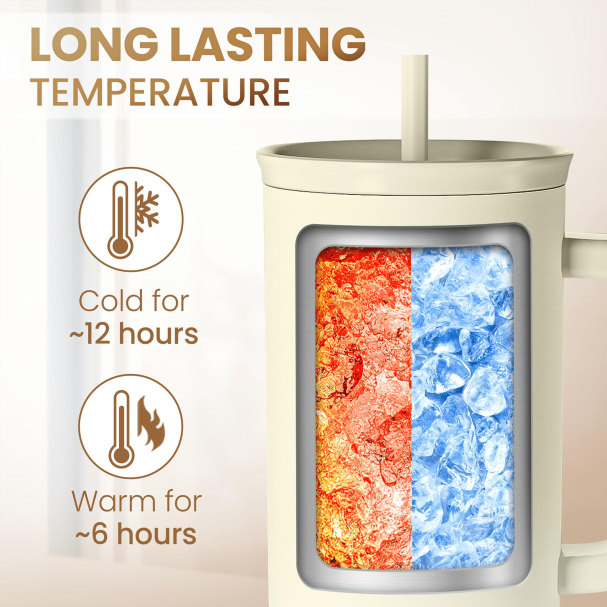 Best Friend Tumbler with Handle 40oz, Bestie Cups for Women Stainless Steel Coffee Travel Tumblers with Straw, Bestie Gifts for Female Friends BFF, Friendship Gift for Birthday Christmas Valentines