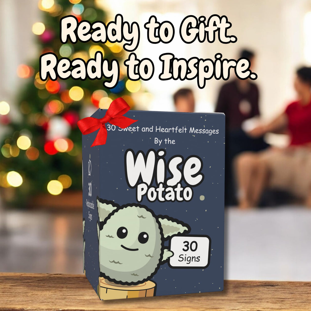 Handmade Baby Yoda Positive Crochet with 30 Fun Affirmations - Funny Friendship Gift for Christmas, Inspirational Birthday Gifts for Women Men | Birthday Gift Idea for Women Friends, BFF, Coworker