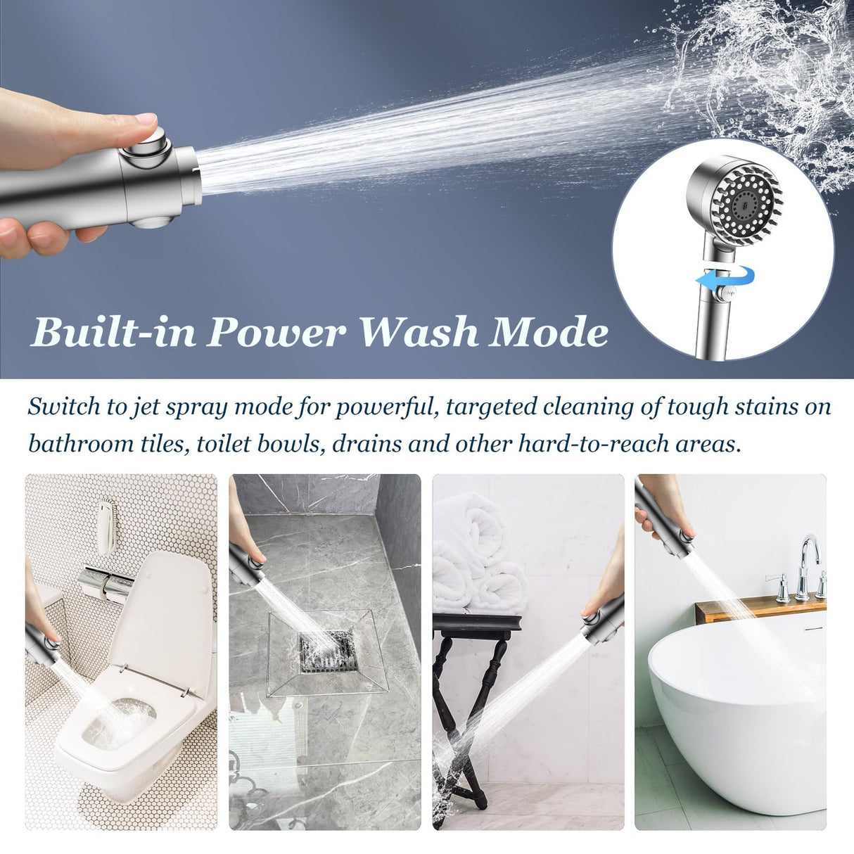 FEELSO Filtered Shower Head with Handheld, High Pressure 4 Spray Showerhead with Filters & Upgraded Anti-clog Nozzles for Hard Water -Remove Chlorine, Reduce Dry Itchy Skin -ON/OFF Switch