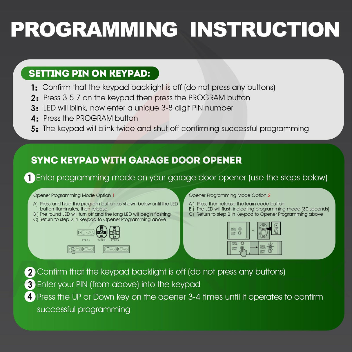 GK-R Wireless Keypad, Compatible with šØšš Genie Intellicode Garage Door Openerć5 Year Warrantyć