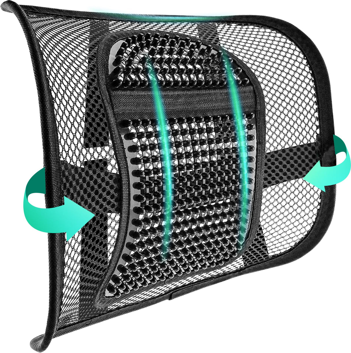 Samyoung Mesh Back Lumbar Support, Back Support Seat Cushion with Breathable Mesh for Office Chairs Car 12โ x 16โ
