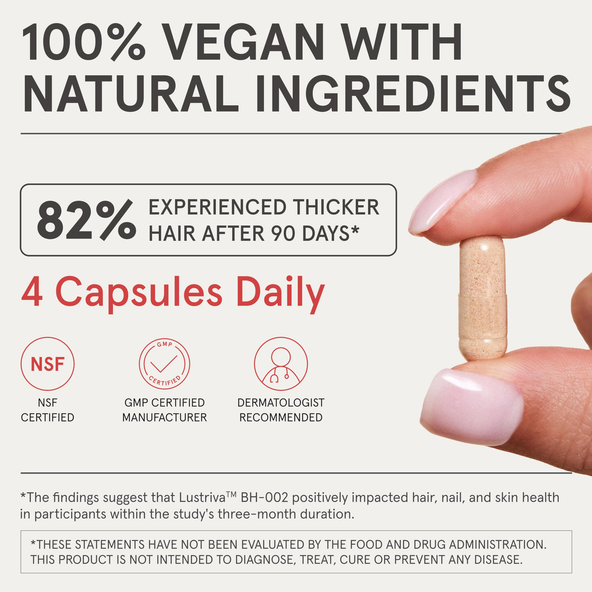 iRESTORE Advanced Hair Growth Supplement for Women with Lustriva | Hair Vitamins For Faster Hair Regrowth | Best for Hair Loss and Thinning, 1 Month Supply