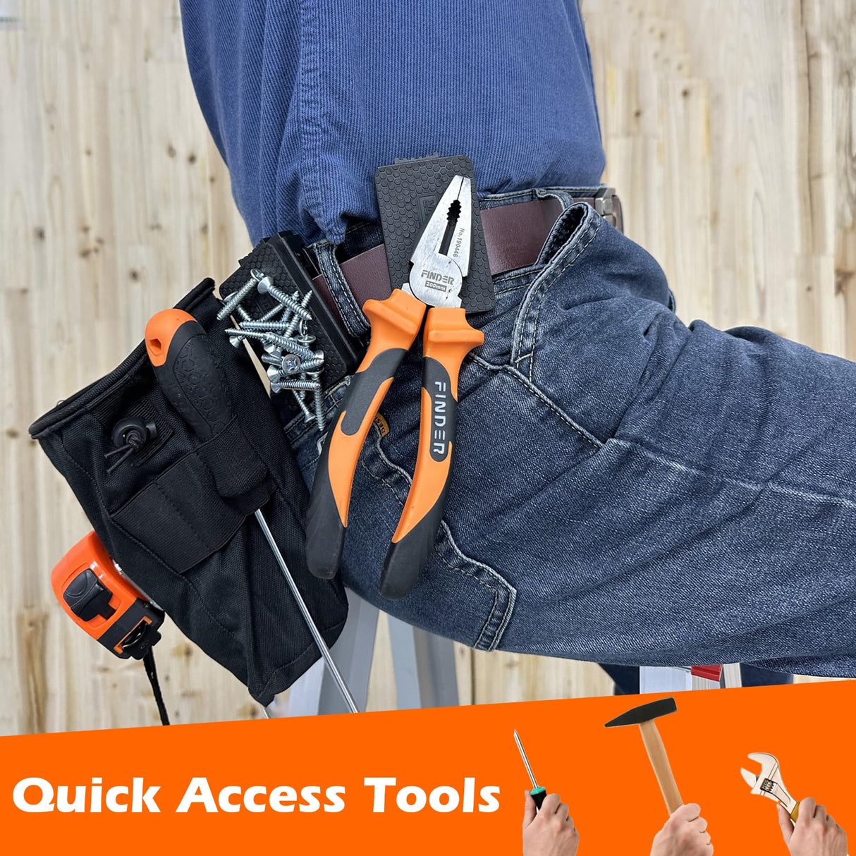 MUTUACTOR Magnetic Belt Clip Heav Duty, 2PCS Super Strong Tool Belt Tool Holster,Anti-Slip Rubber Coated Magnetic Belt Clip for Organizing Screwdrivers Hammers Wrenches for Father's Day