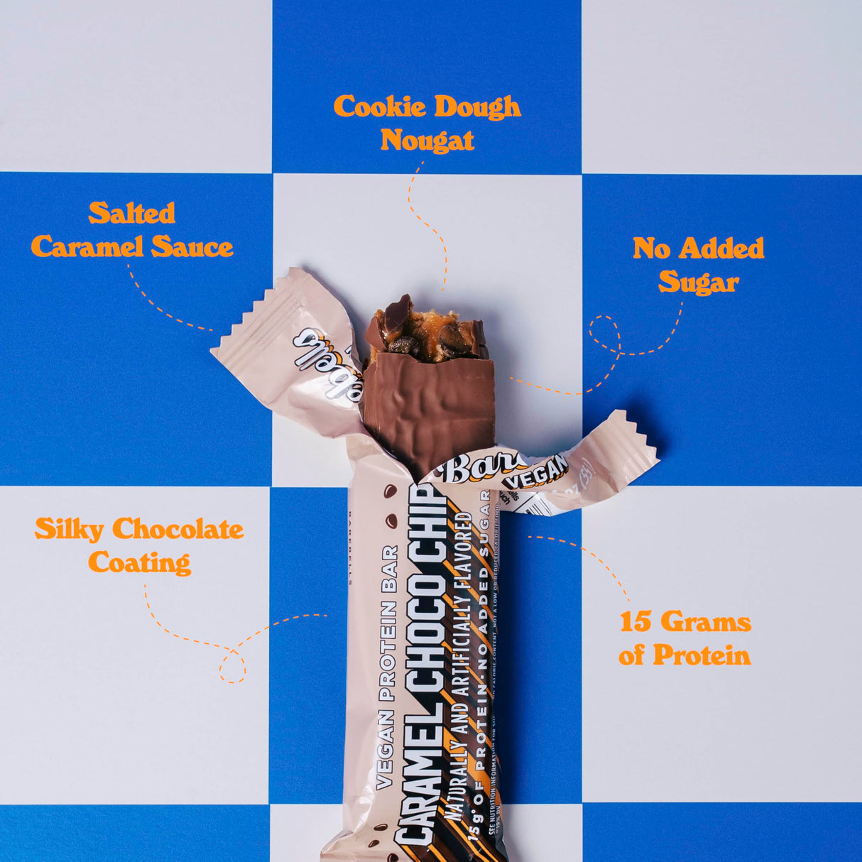 Barebells Protein Bars - Protein Snacks with High Protein - Chocolate Protein Bars - Perfect on The Go Protein Snack & Breakfast Bars (12 Count (Pack of 1), Plant Based - Caramel Choco Chip)