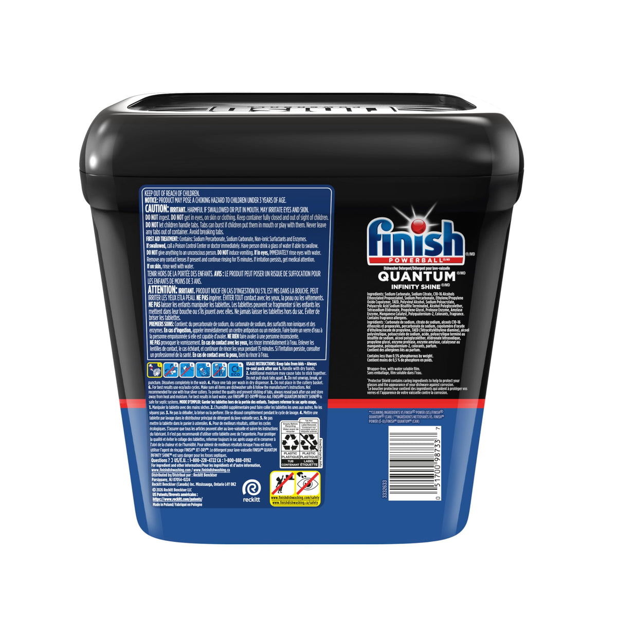 Finish Quantum Dishwasher Pods, Infinity Shine, Fresh Scent, 70ct