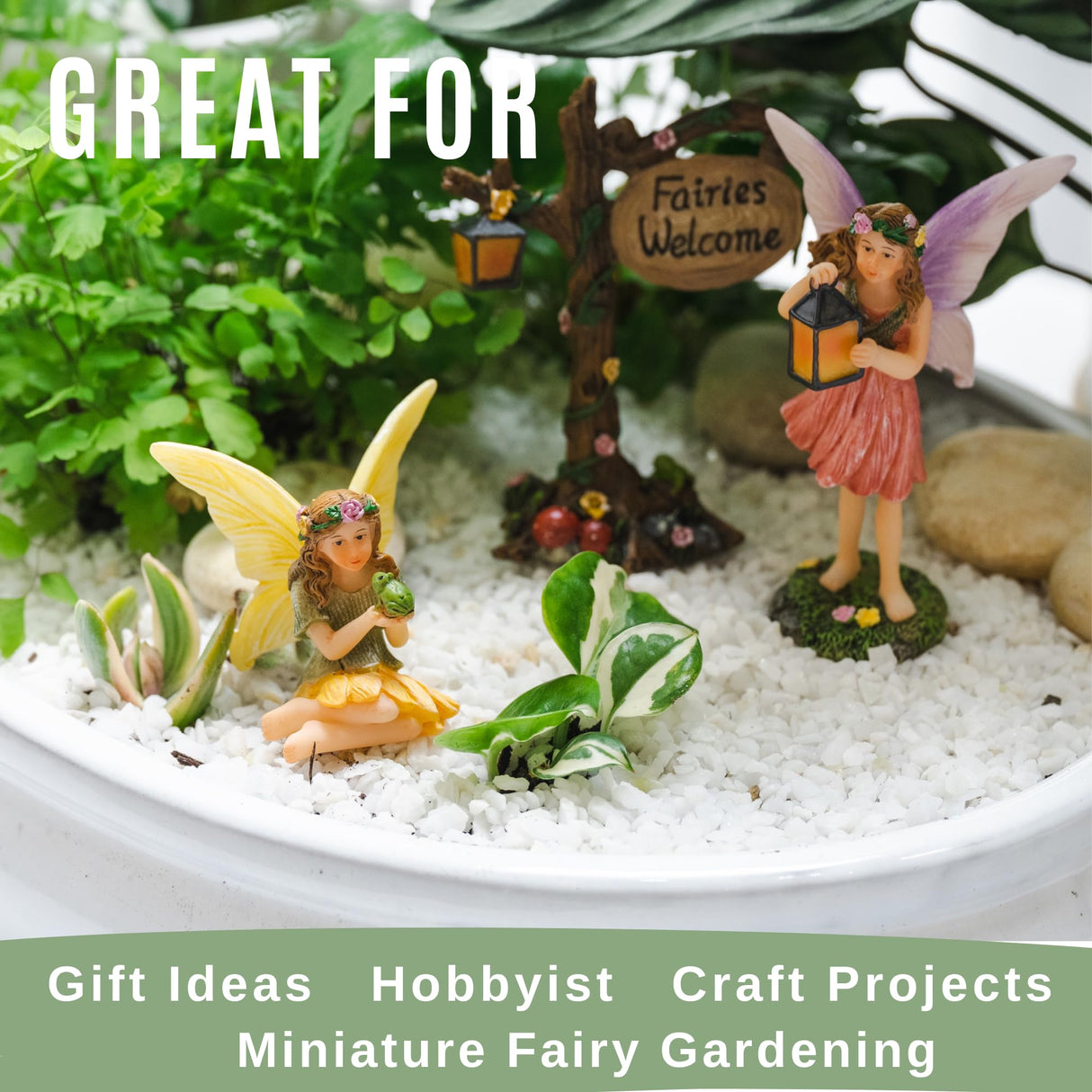 PRETMANNS Fairies for Fairy Garden Accessories, 3 Piece Kit