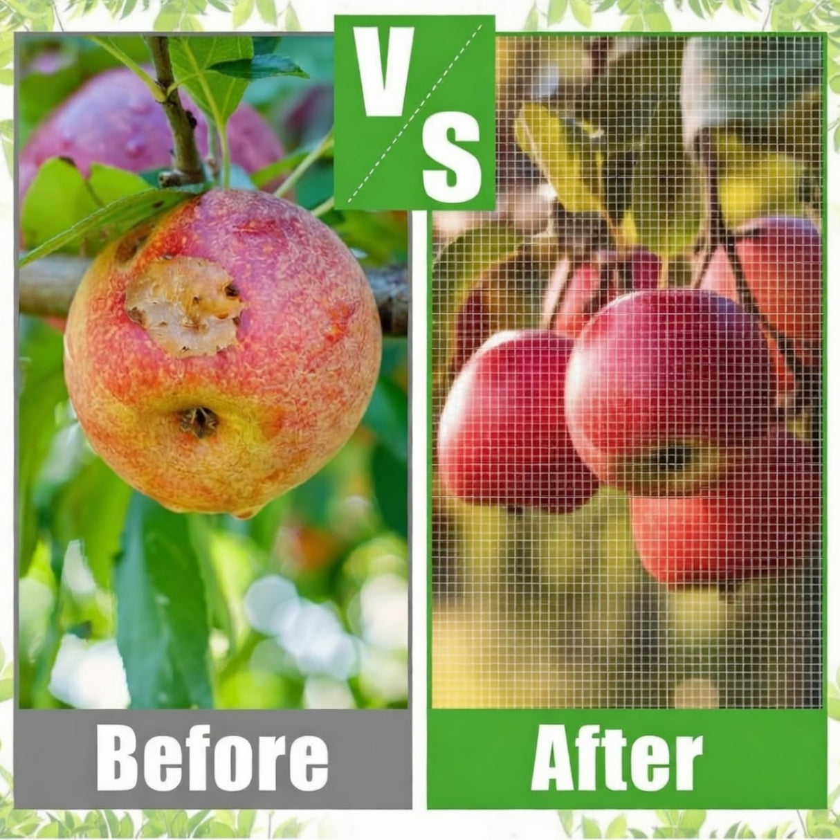 Vincreem 2 Pcs 10 x 14 ft Large Fruit Tree Netting for Protecting Fruit from Squirrels Birds Bug Deer & Rat Garden Mesh Netting with Zipper and Drawstring for Blueberry Peach Apple Garden Bushes