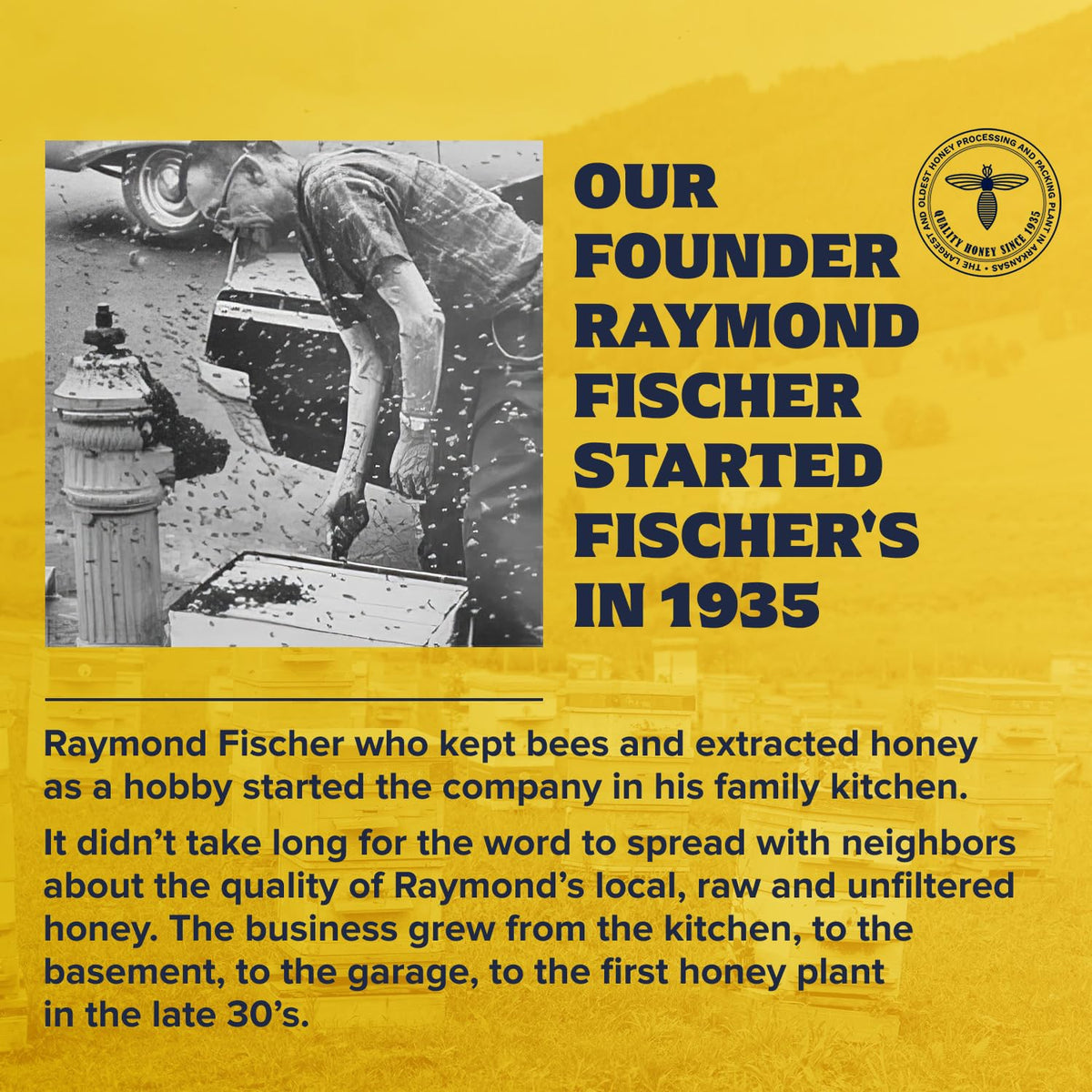 Fischer’s 100% Pure, Raw & Unfiltered Honey - All-Natural Sweetener - Rich Flavor Profile, Packed with Nutrients, 40 oz