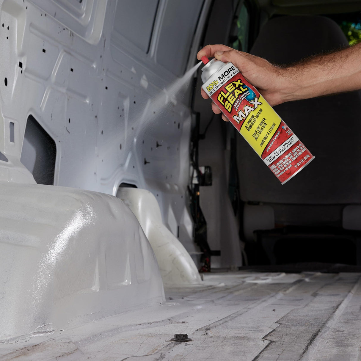 Flex Seal MAX, 17 oz, 1-Pack, Clear, Stop Leaks Instantly, Waterproof Rubber Spray On Sealant Coating, Perfect for Gutters, Wood, RV, Campers, Roof Repair, Skylights, Windows, and More